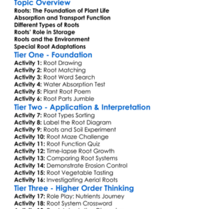 Plant Roots And Their Roles Worksheet Activity Booklet