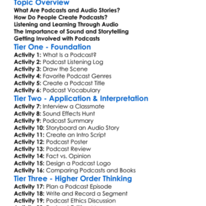 Podcasts And Audio Stories Worksheet Activity Booklet