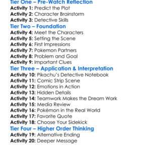 Pokemon Detective Pikachu Worksheet Activity Booklet