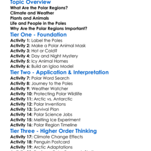Polar Regions Worksheet Activity Booklet