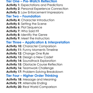 Police Academy 1984 Worksheet Activity Booklet