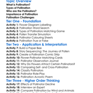 Pollination And Types Of Pollinators Worksheet Activity Booklet