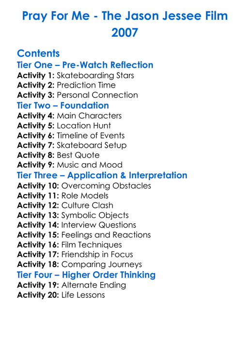 Pray For Me Worksheet Activity Booklet