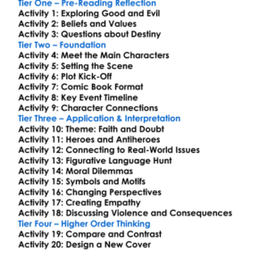 Preacher Garth Ennis Worksheet Activity Booklet