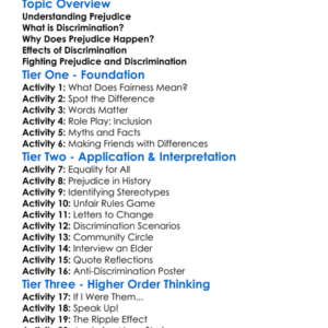 Prejudice And Discrimination Worksheet Activity Booklet