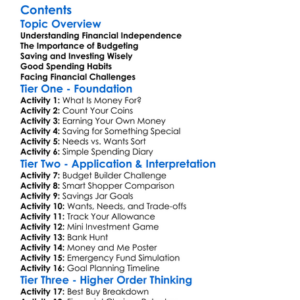 Preparing For Financial Independence Worksheet Activity Booklet