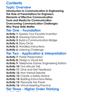Presentation And Communication Skills For Engineers Worksheet Activity Booklet