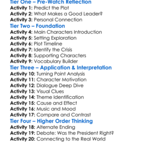 President Down 2025 Worksheet Activity Booklet