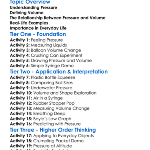Pressure And Volume Relationships Worksheet Activity Booklet