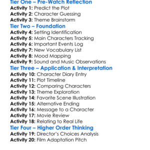 Pretty Thing 2025 Worksheet Activity Booklet