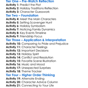 Pride Prejudice And Mistletoe 2018 Worksheet Activity Booklet