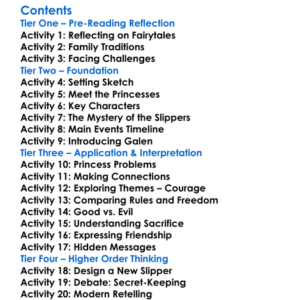 Princess Of The Midnight Ball Jessica Day George Worksheet Activity Booklet