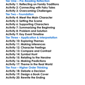 Princess Of The Silver Woods Worksheet Activity Booklet