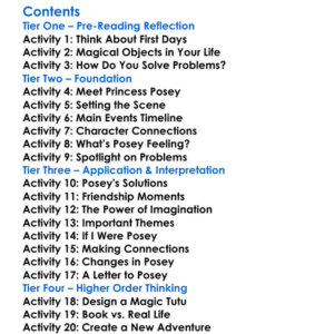 Princess Posey Series Stephanie Greene Worksheet Activity Booklet