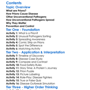 Prions And Unconventional Pathogens Worksheet Activity Booklet