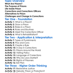 Prisons And Corrections Worksheet Activity Booklet