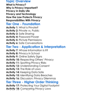Privacy And The Law Worksheet Activity Booklet