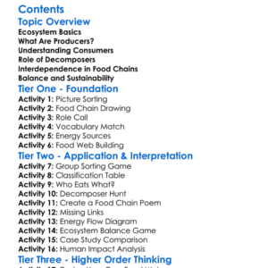 Producers Consumers And Decomposers Worksheet Activity Booklet
