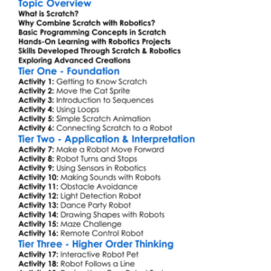 Programming In Scratch For Robotics Worksheet Activity Booklet