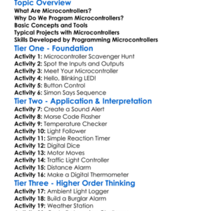 Programming Microcontrollers Worksheet Activity Booklet
