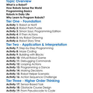 Programming Robots Worksheet Activity Booklet