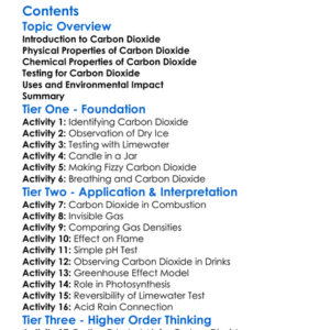 Properties And Tests For Carbon Dioxide Worksheet Activity Booklet