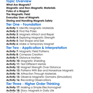 Properties Of Magnets Worksheet Activity Booklet