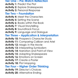 Prosperos Books 1991 Worksheet Activity Booklet