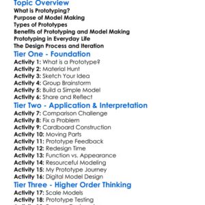 Prototyping And Model Making Worksheet Activity Booklet