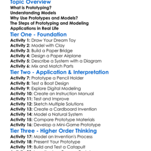 Prototyping And Modeling Worksheet Activity Booklet