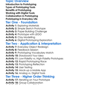 Prototyping Tools Worksheet Activity Booklet