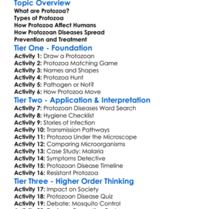 Protozoa And Human Disease Worksheet Activity Booklet