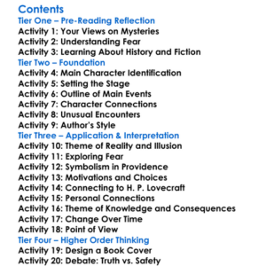 Providence Alan Moore And Jacen Burrows Worksheet Activity Booklet