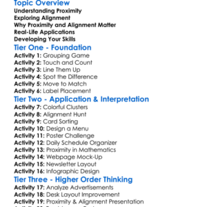 Proximity And Alignment Worksheet Activity Booklet
