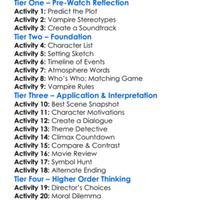 Psycho Vampire 1992 Worksheet Activity Booklet