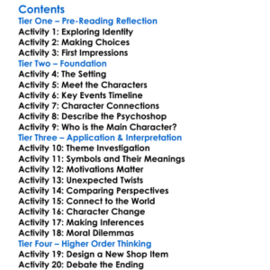 Psychoshop Alfred Bester  Roger Zelazny Worksheet Activity Booklet