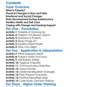 Puberty And Adolescent Development Worksheet Activity Booklet