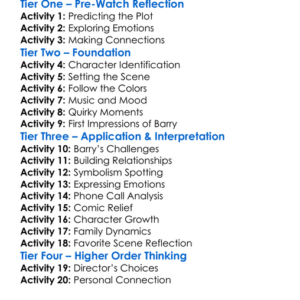 Punch-Drunk Love 2002 Worksheet Activity Booklet
