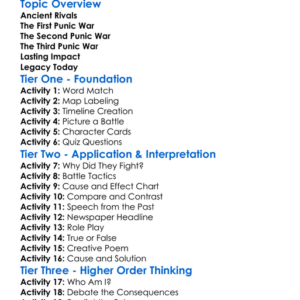 Punic Wars Worksheet Activity Booklet