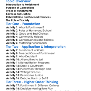 Punishment And Corrections Worksheet Activity Booklet
