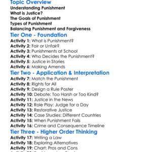 Punishment And Justice Worksheet Activity Booklet