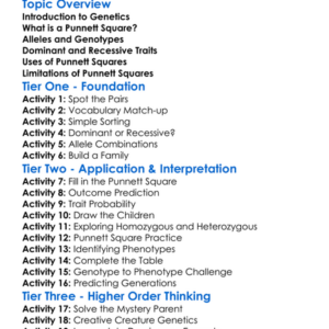 Punnett Squares Worksheet Activity Booklet