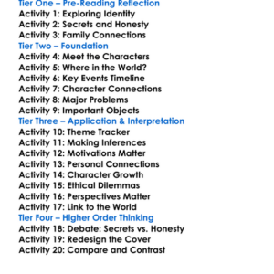 Purity Jonathan Franzen Worksheet Activity Booklet