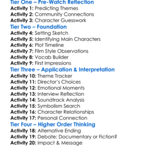 Putty Hill 2010 Worksheet Activity Booklet