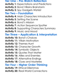 Quantum Of Solace 2008 Worksheet Activity Booklet