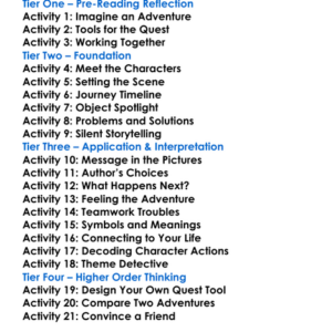 Quest Aaron Becker Worksheet Activity Booklet