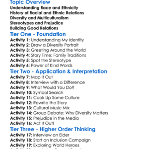 Racial And Ethnic Relations Worksheet Activity Booklet