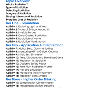 Radiation Detection And Protection Worksheet Activity Booklet