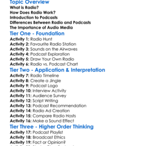 Radio And Podcasts Worksheet Activity Booklet