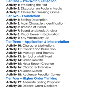 Radio Silence 2013 Worksheet Activity Booklet
